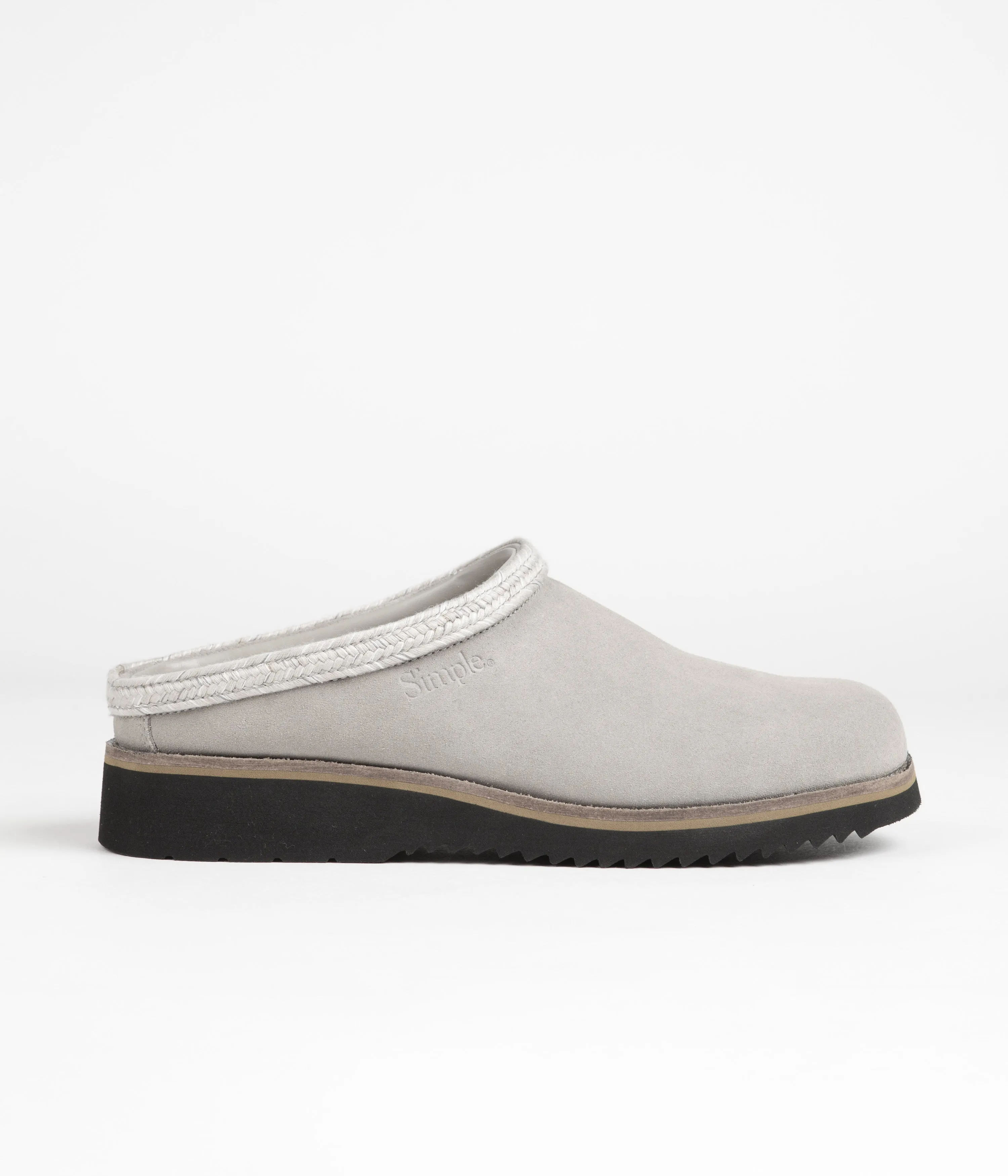 Simple Original Suede Clogs - Stone
