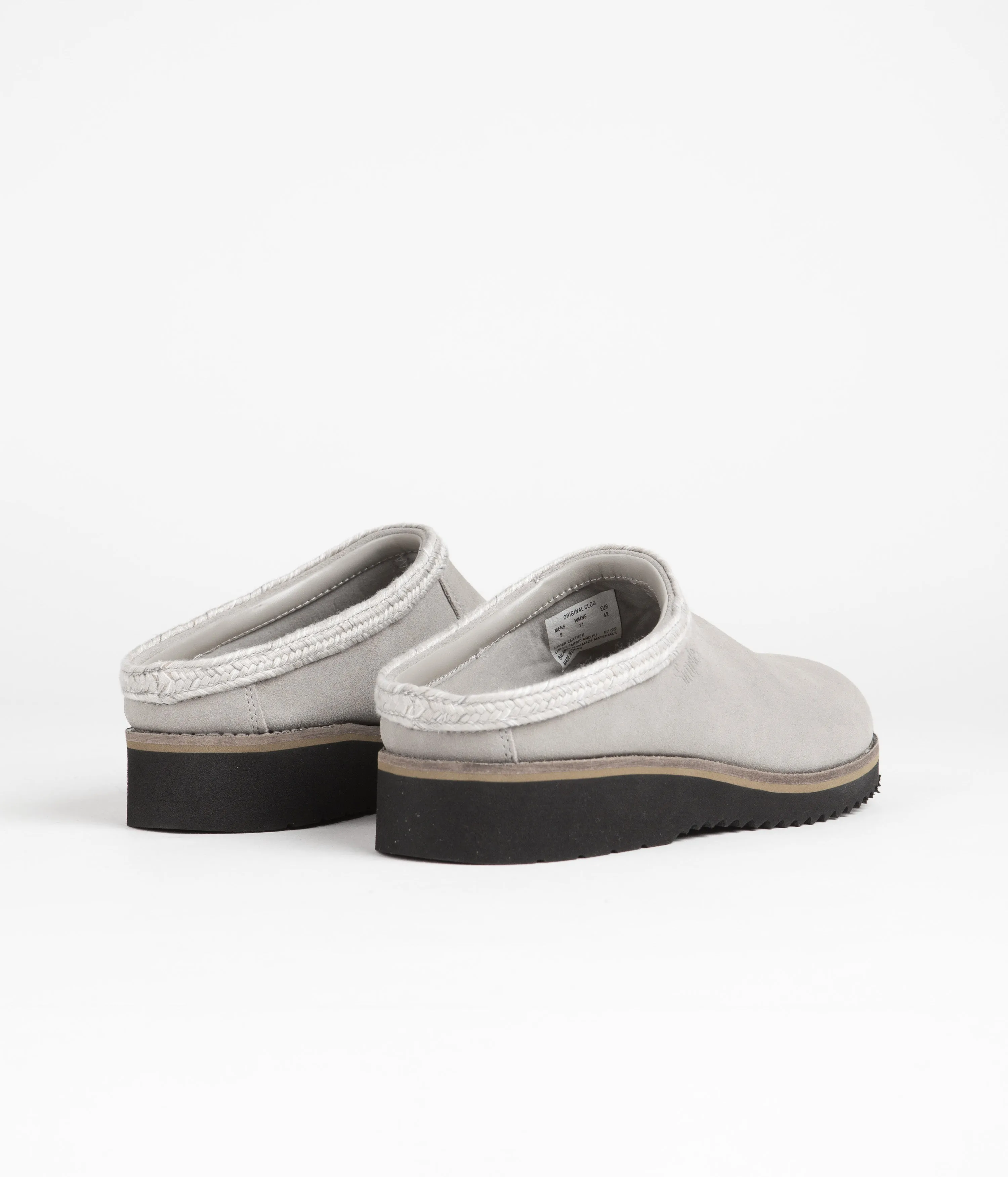 Simple Original Suede Clogs - Stone