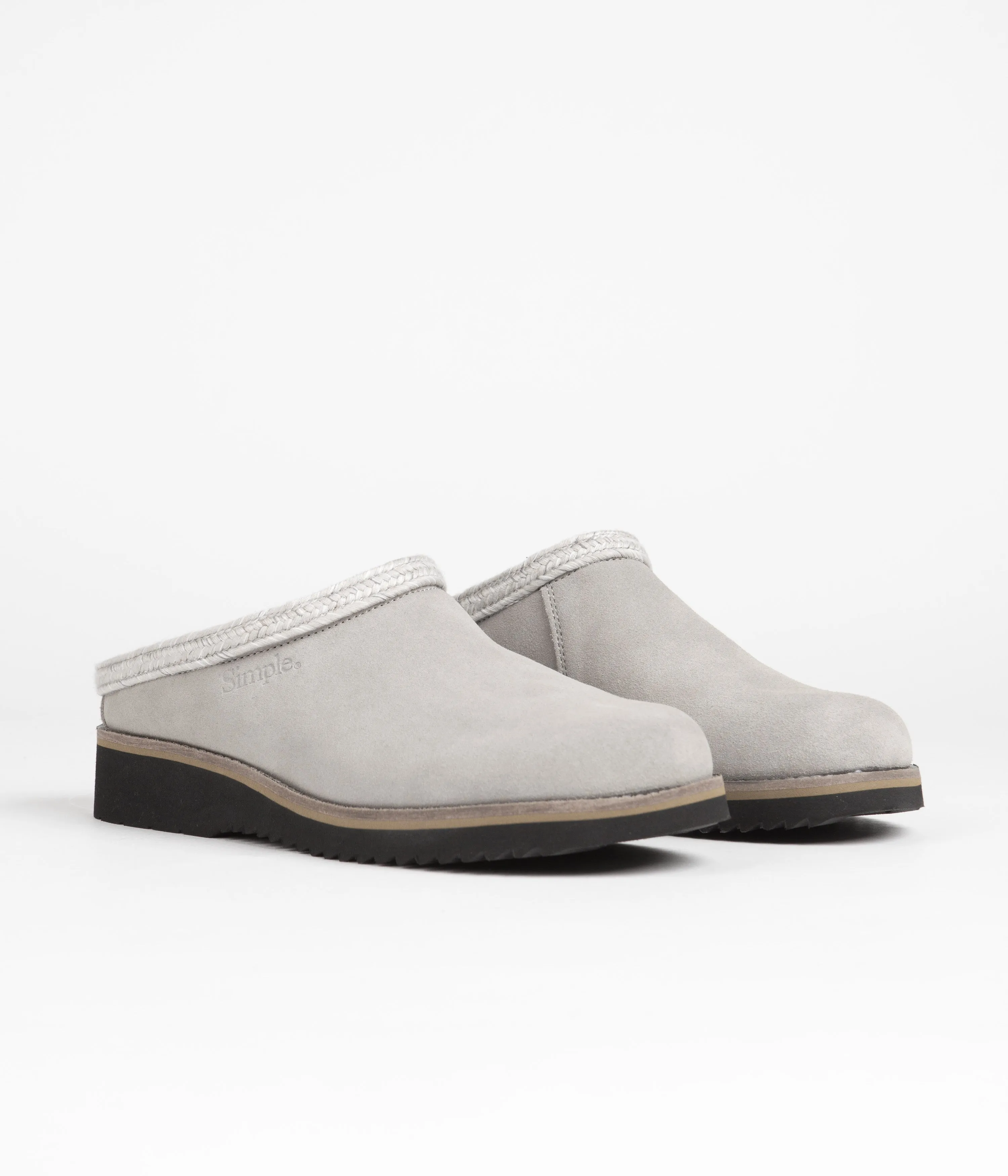 Simple Original Suede Clogs - Stone