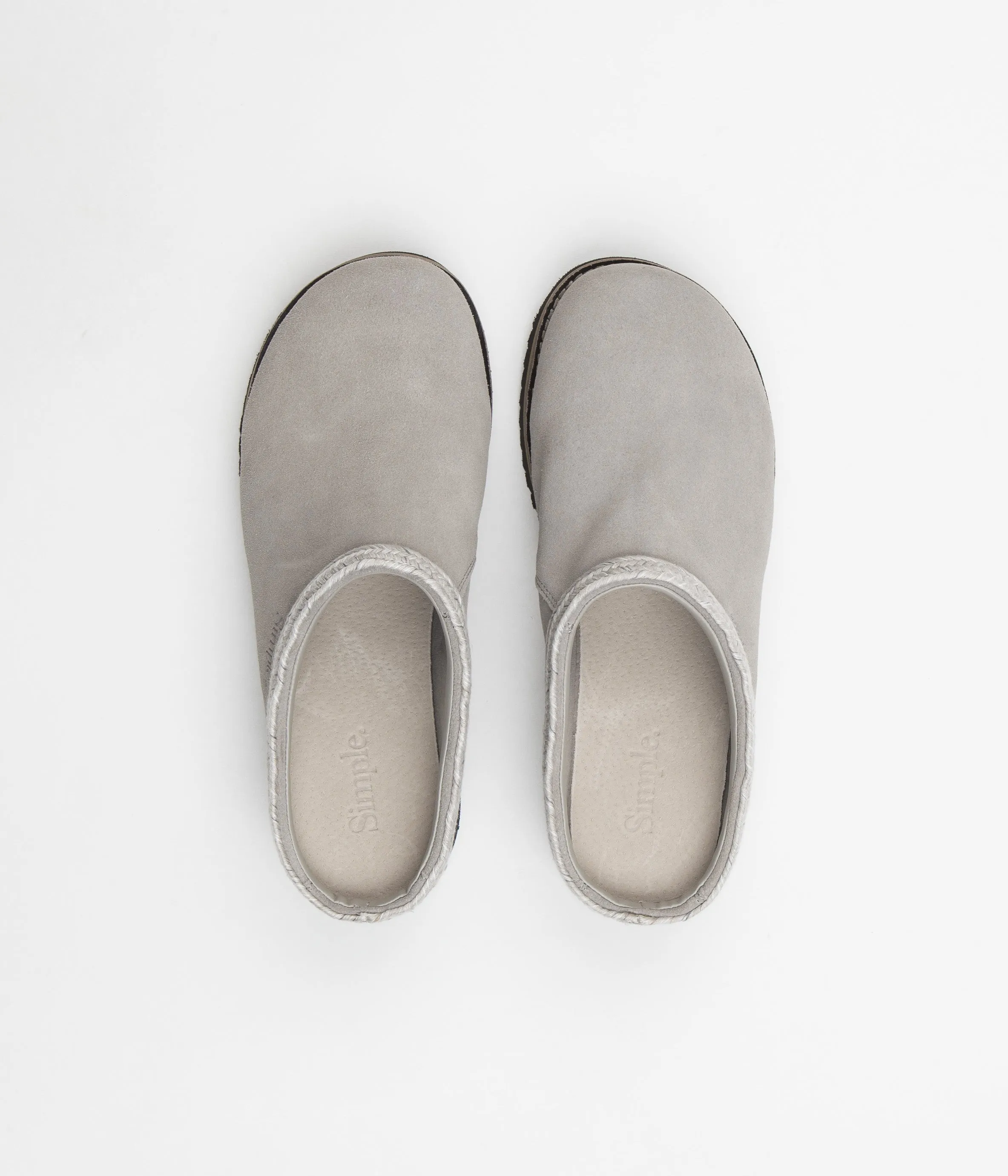 Simple Original Suede Clogs - Stone
