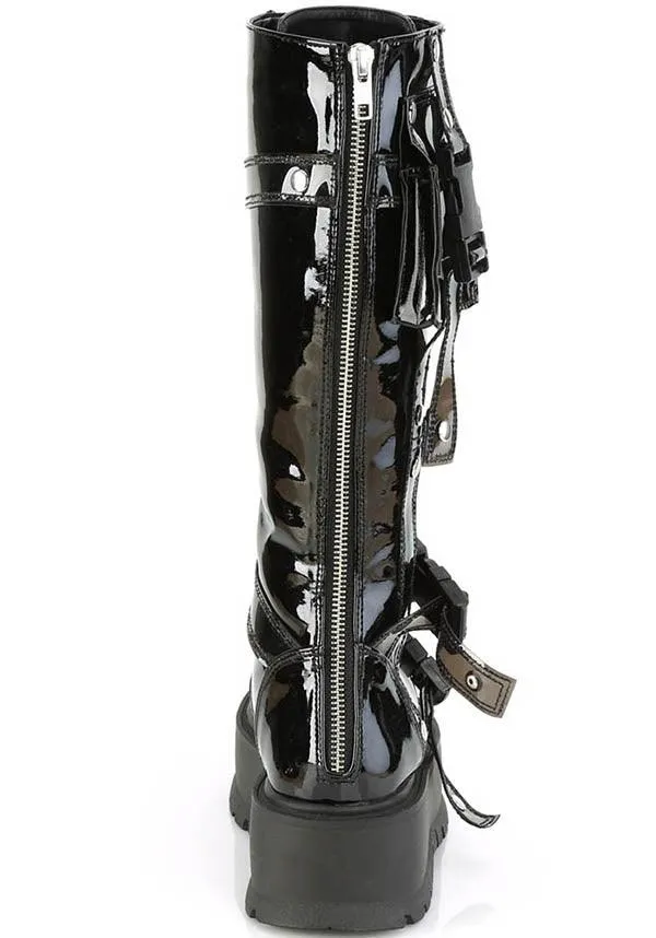 SLACKER-260 [Black Patent] | PLATFORM BOOTS [PREORDER]