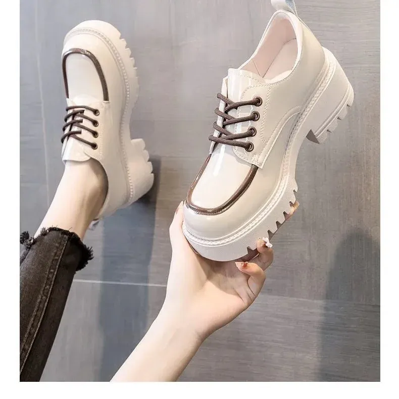 Sohiwoo Women's Shoes Casual Ladies Pumps Round Toe With Medium Heels Luxury Brand 2024 Trend Genuine Mark Summer a On Sale Shoe Young