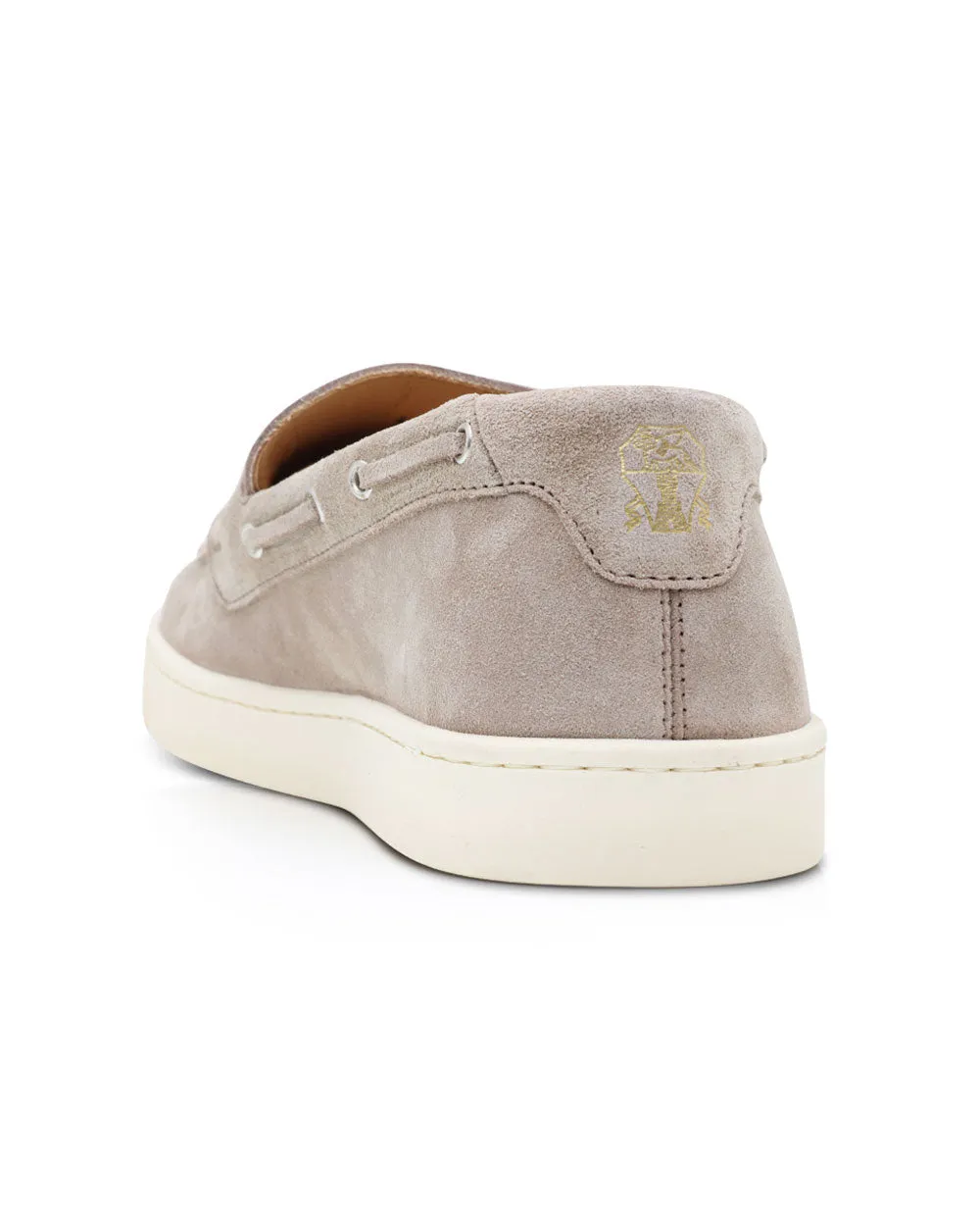 Suede Tassel Loafer in Avola