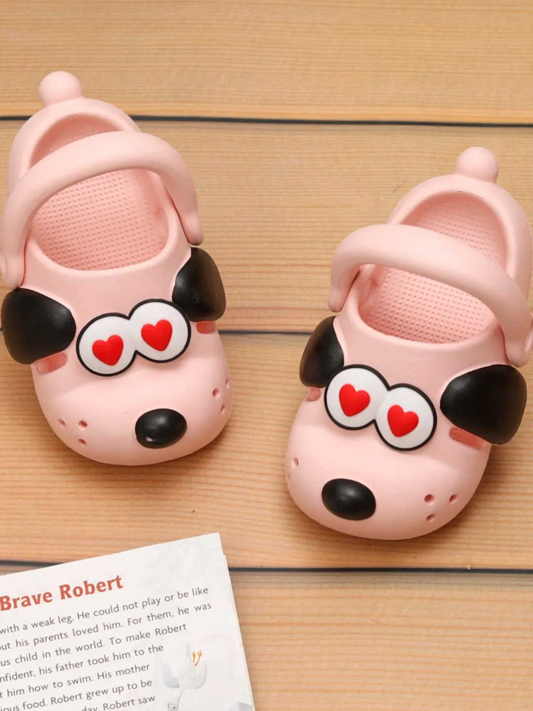 Sweetheart Soft Pink Puppy Girl's Clogs
