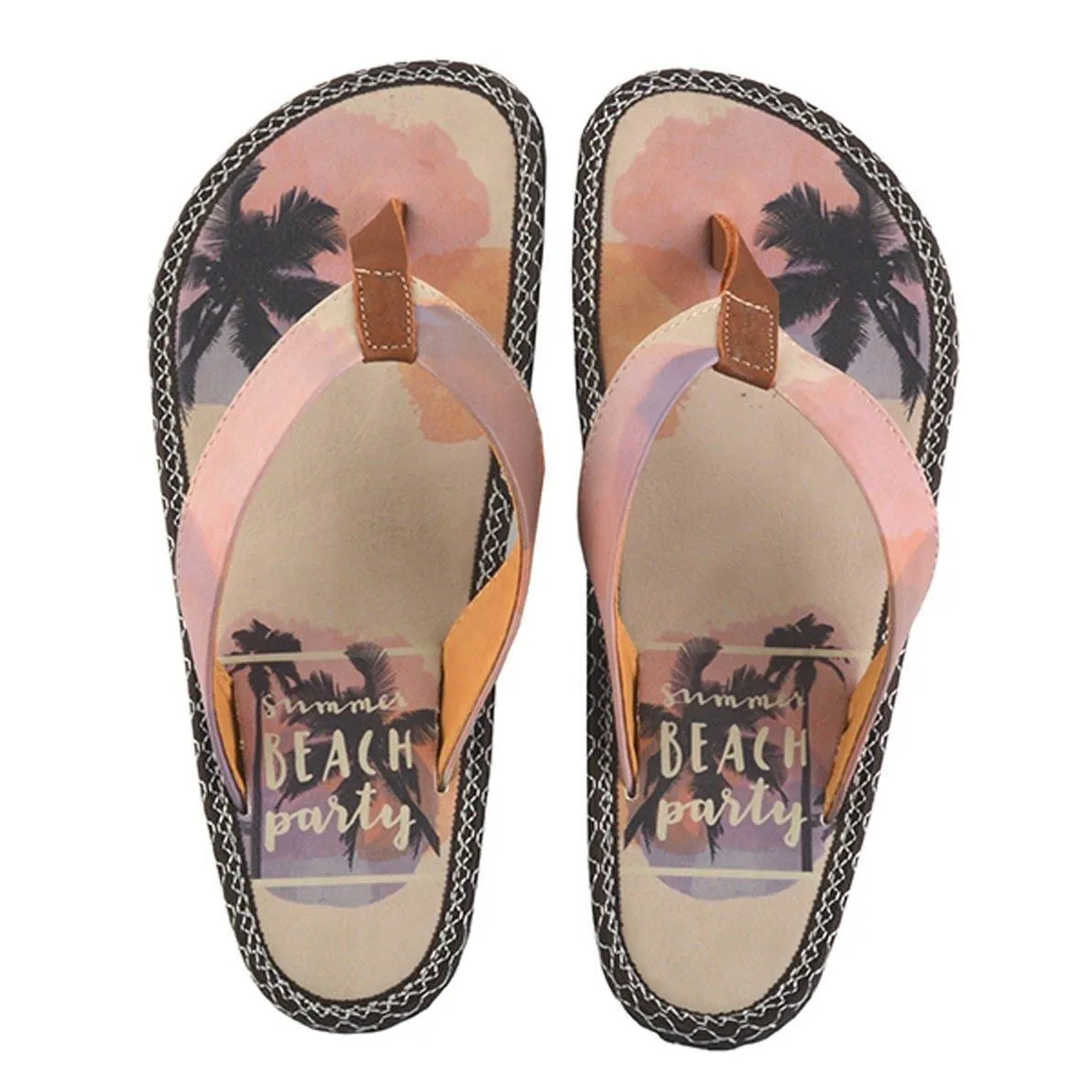 Tan & Bush Summer Beach Party Flip-Flop CAL414