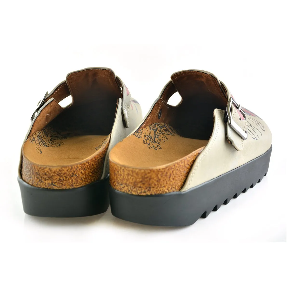 Tan Traveling Blonde Clogs CAL701