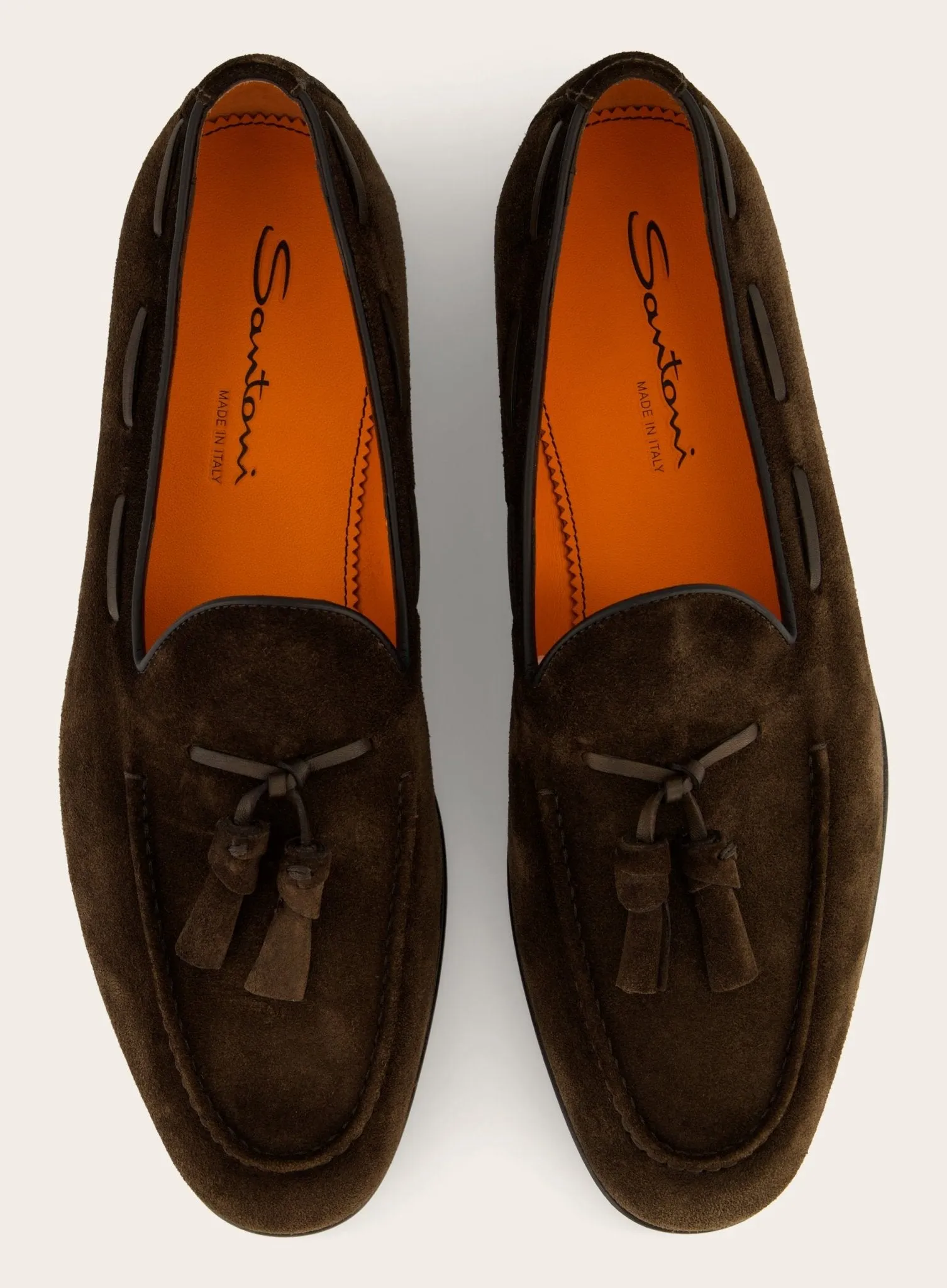 Tassel loafers van suède