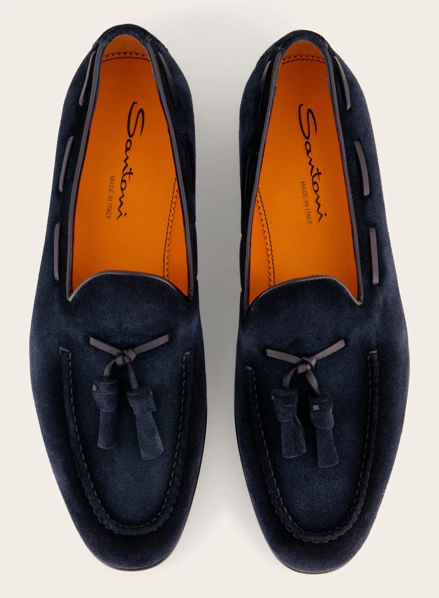 Tassel loafers van suède