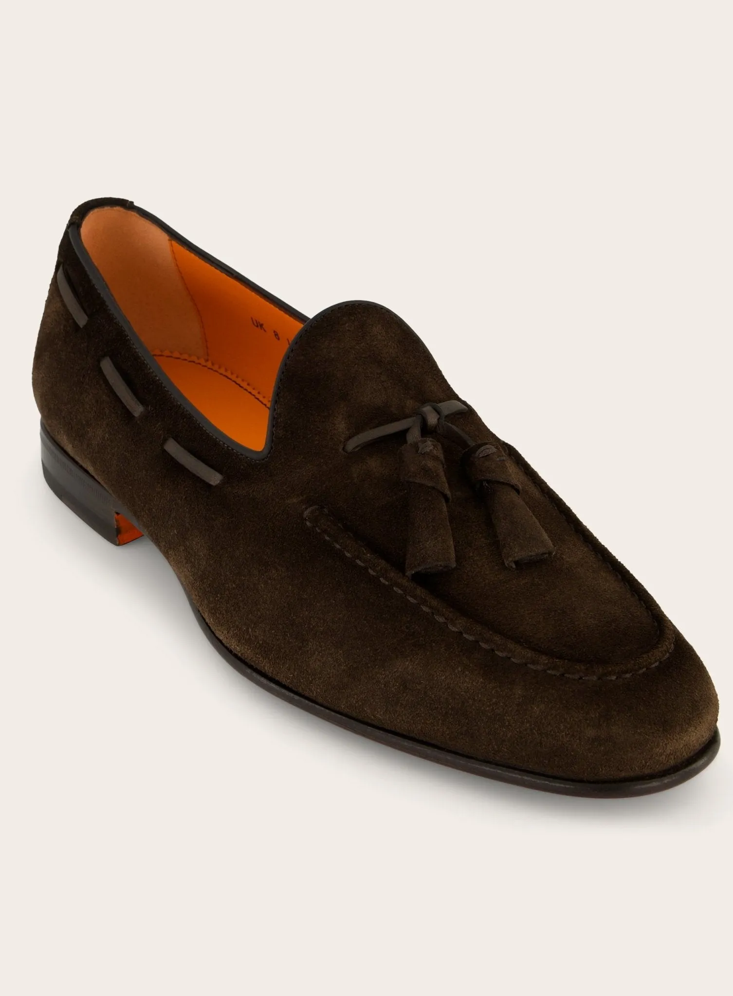 Tassel loafers van suède