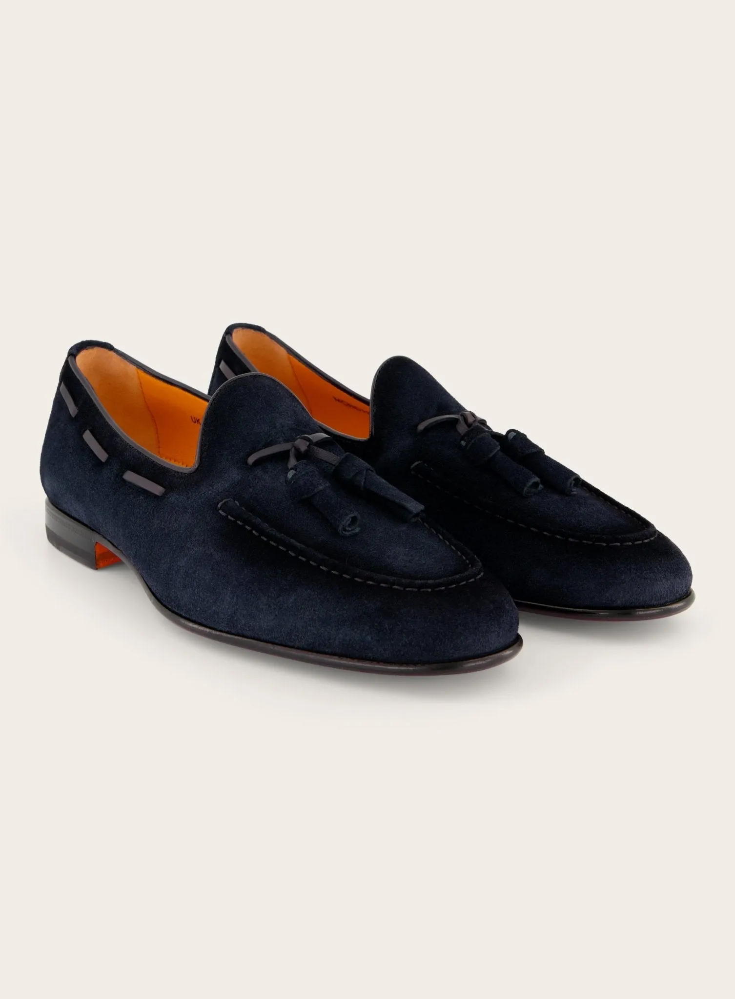 Tassel loafers van suède