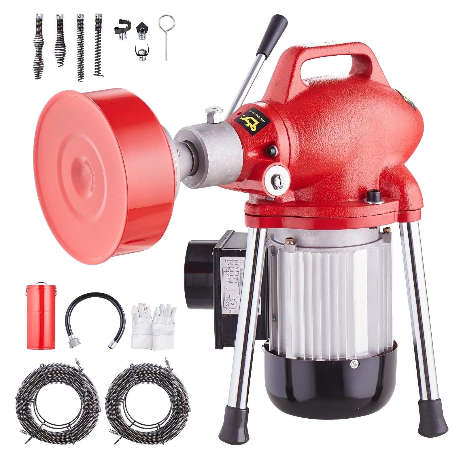 Vevor Drain Cleaner Machine 120' x 5/8" Sectional Snake Auger Manual Feed 370W New