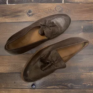 Vintage brown leather loafers shoe size 41
