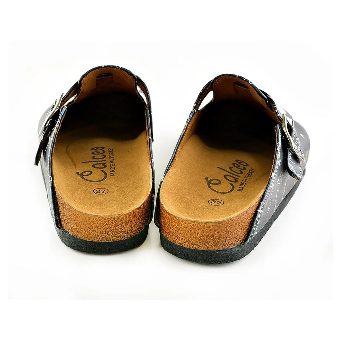 White & Gray Cat Clogs WCAL343