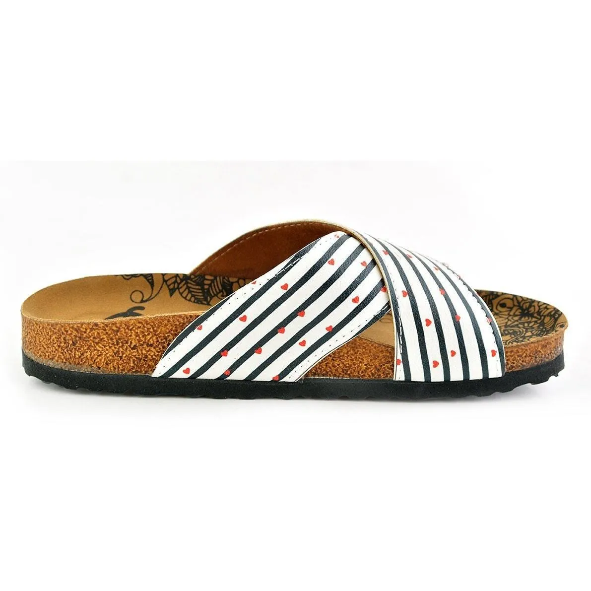 White & Red You & Me Cross-Strap Sandal CAL1109