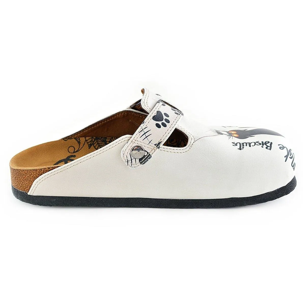 White Paw Print Clogs WCAL342