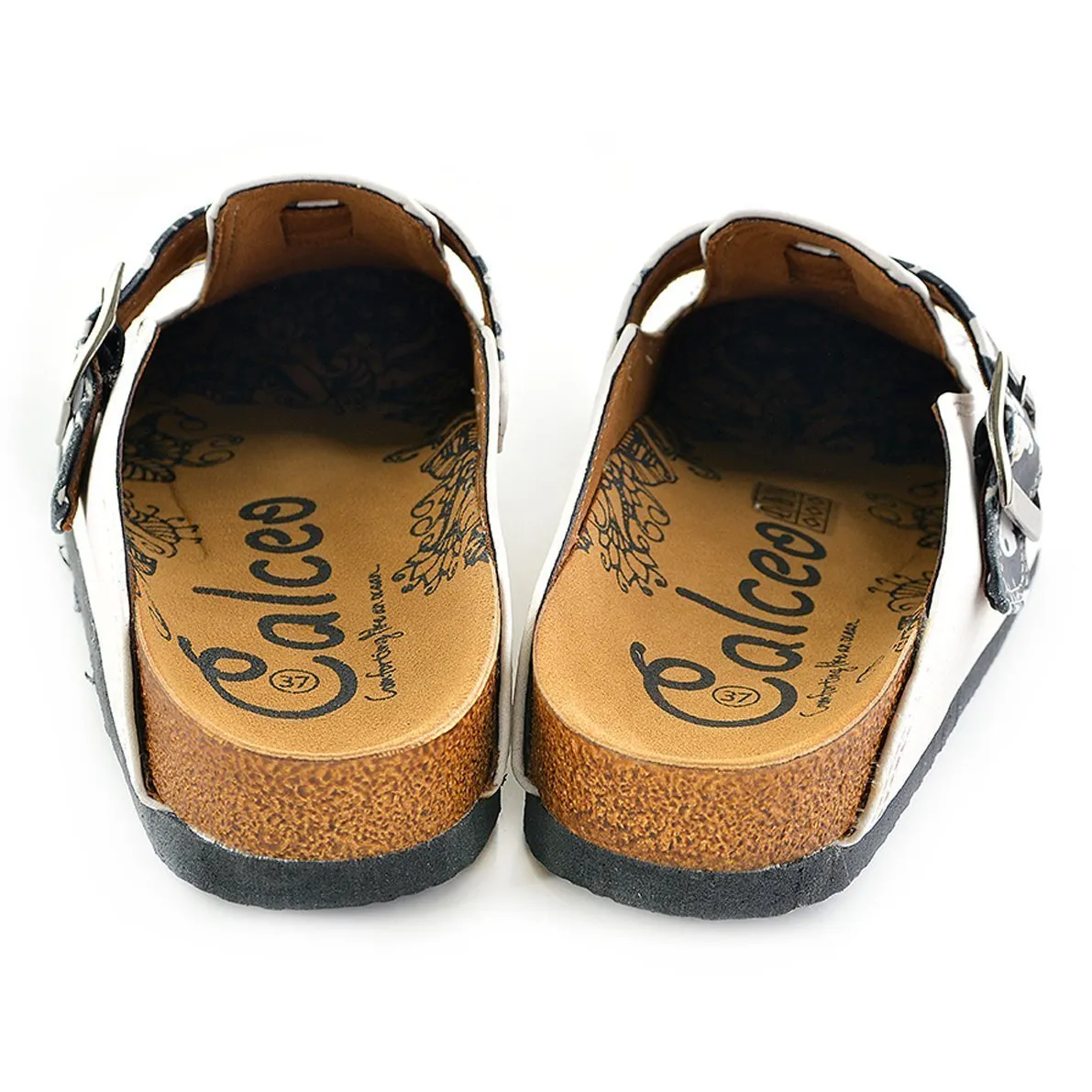 White Paw Print Clogs WCAL342