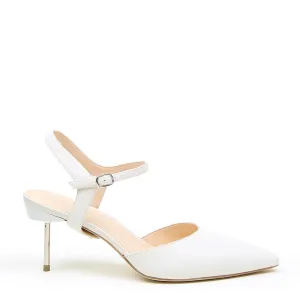 White Stiletto   Jackie Strap