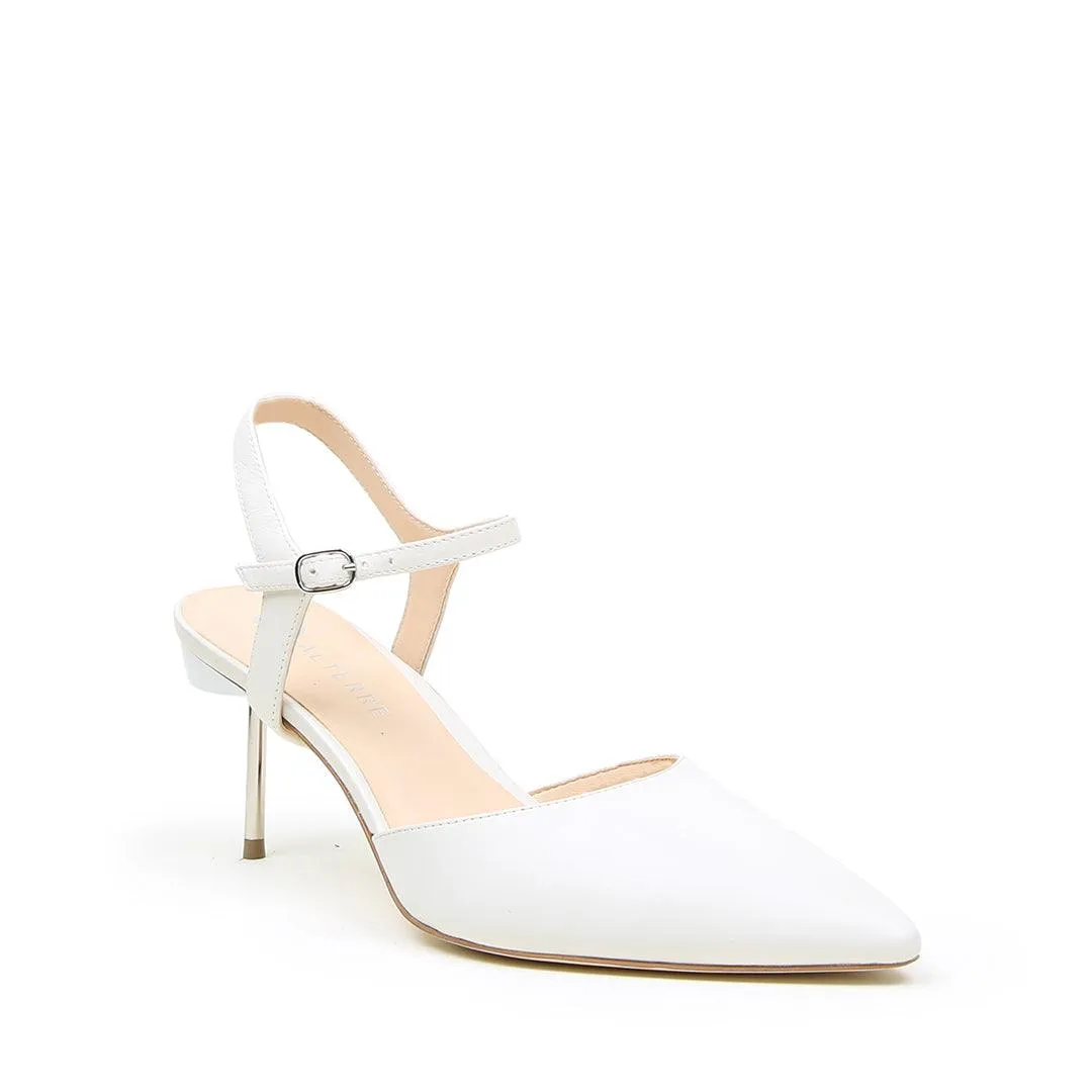 White Stiletto   Jackie Strap