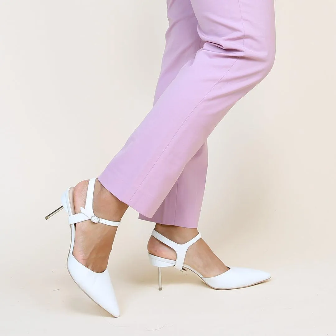 White Stiletto   Jackie Strap