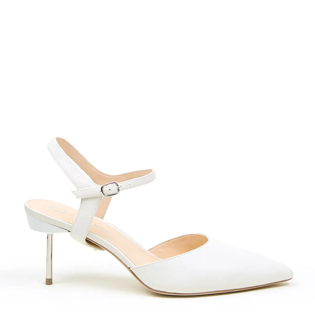 White Stiletto   Jackie Strap