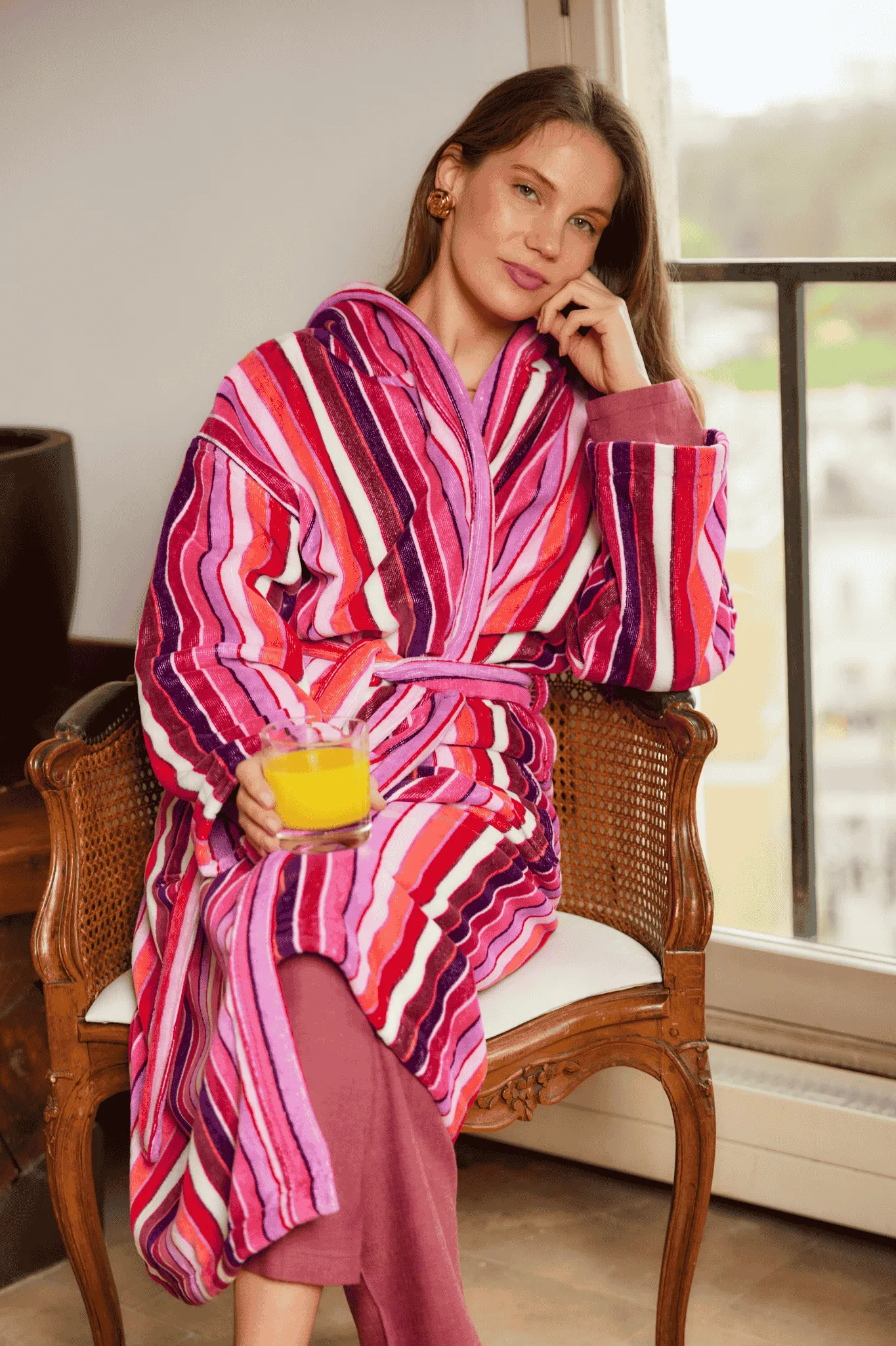 Women's Hooded Dressing Gown - Artisan