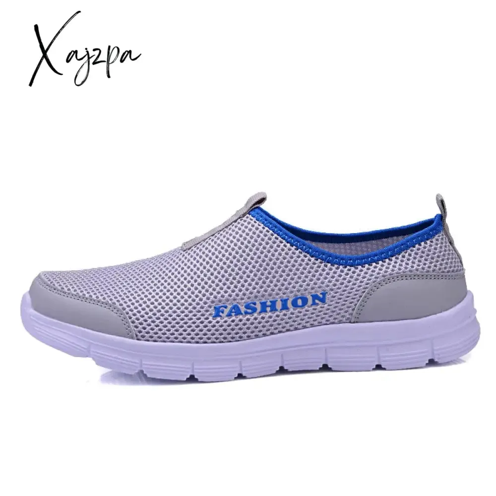 Xajzpa - Men's Sneakers Men Mesh Shoes Summer New Comfortable Men Casual Shoes Breathable Men Loafers Flats Zapatillas Hombre