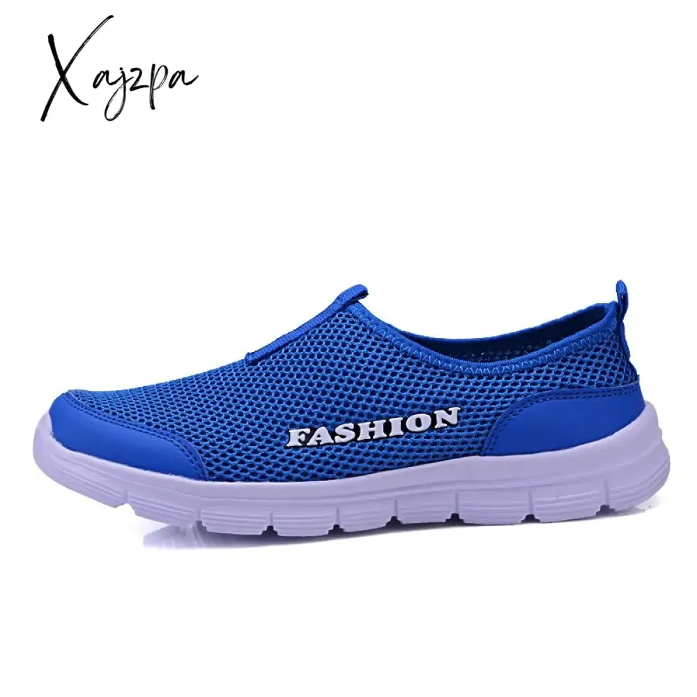 Xajzpa - Men's Sneakers Men Mesh Shoes Summer New Comfortable Men Casual Shoes Breathable Men Loafers Flats Zapatillas Hombre