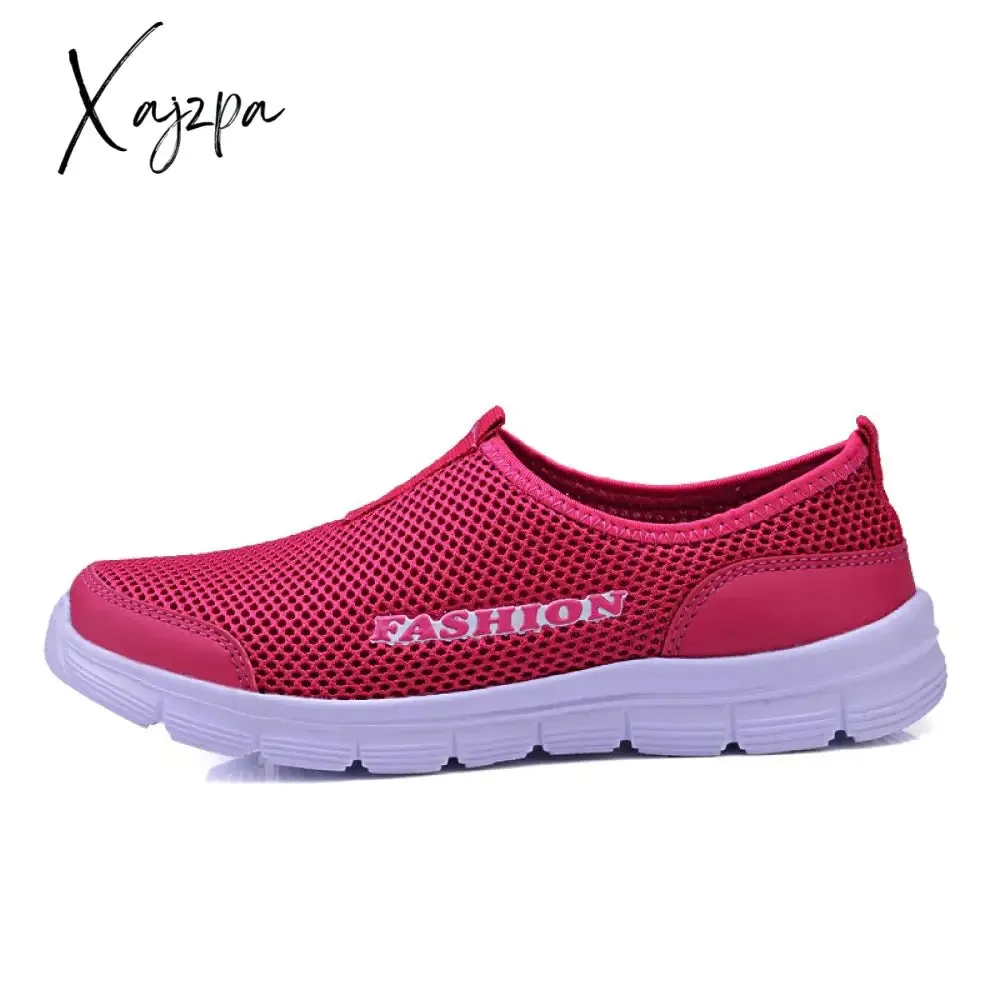 Xajzpa - Men's Sneakers Men Mesh Shoes Summer New Comfortable Men Casual Shoes Breathable Men Loafers Flats Zapatillas Hombre