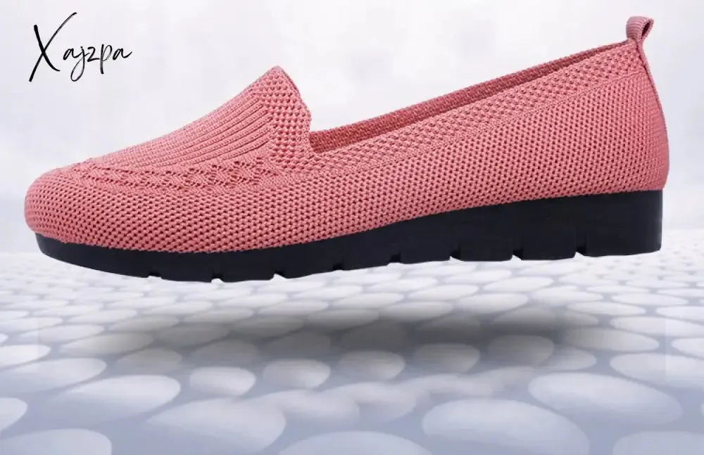 Xajzpa - New Mesh Breathable Sneakers Women Breathable Light Slip on Flat Casual Shoes Ladies Loafers Socks Shoes Women Zapatillas Mujer